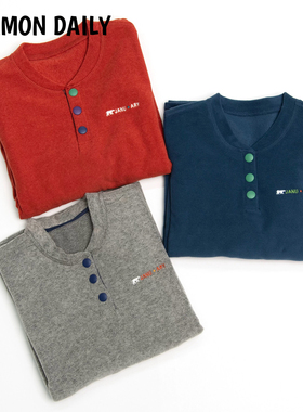 【Damon11/27日 10:00上新】儿童冬季小字母绣花排扣长袖摇粒绒