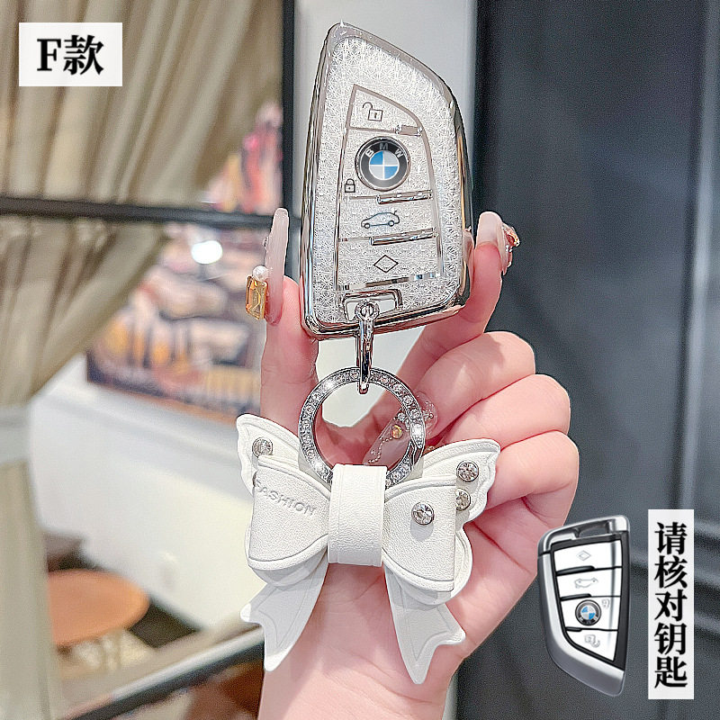 适用宝马21/22款X3豪华运动X325i/X328i男士女情侣车钥匙包套扣壳