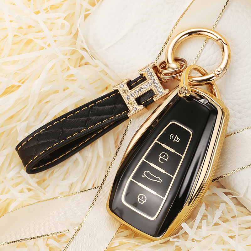 适用吉利24款几何E萤火虫流光星光荧光龙腾版车锁匙扣壳钥匙包套