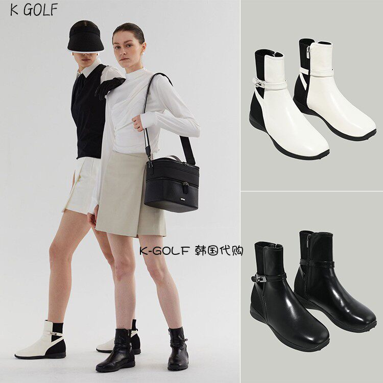 韩国代购ANELL高尔夫球鞋23年春女经典无钉及踝靴气垫感golf鞋子