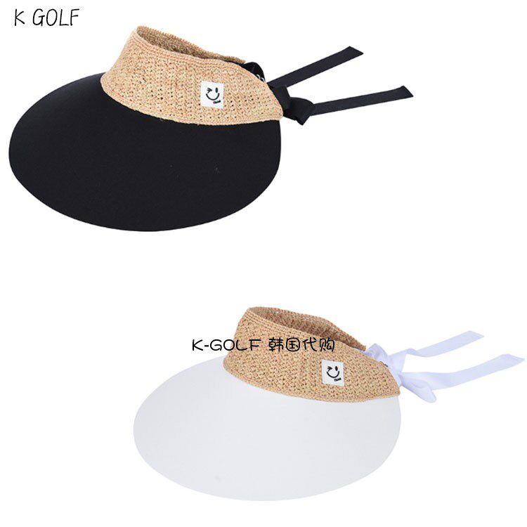 韩国代购PLABEL高尔夫球帽23年女夏拉菲草遮阳帽运动舒适golf防晒