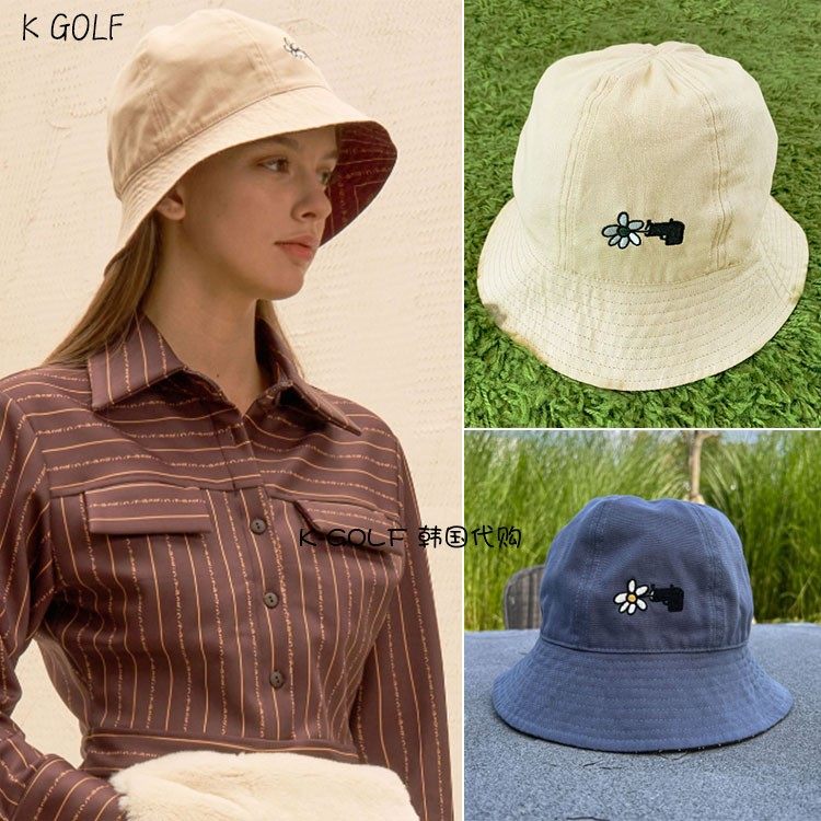 韩国代购KANDINI高尔夫球帽23年女四季防晒遮阳渔夫帽golf帽子