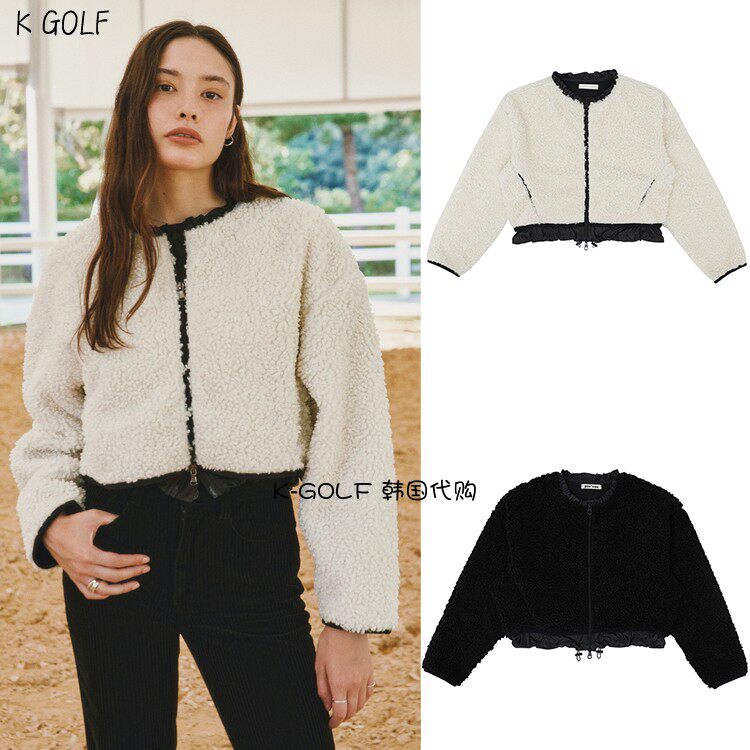 PIVVEE韩国正品代购高尔夫球服25年女冬时尚个性保暖短款休闲外套