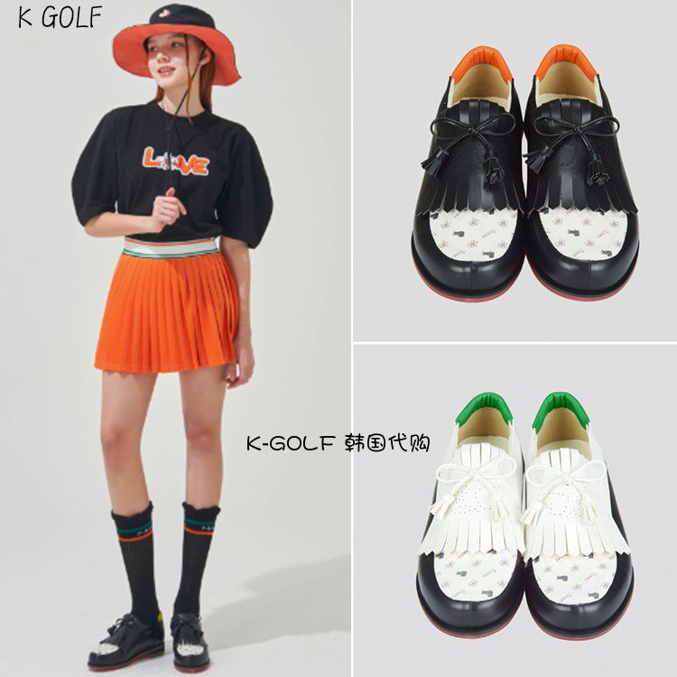 韩国代购KANDINI高尔夫球鞋23年女四季流苏乐福鞋运动golf鞋子
