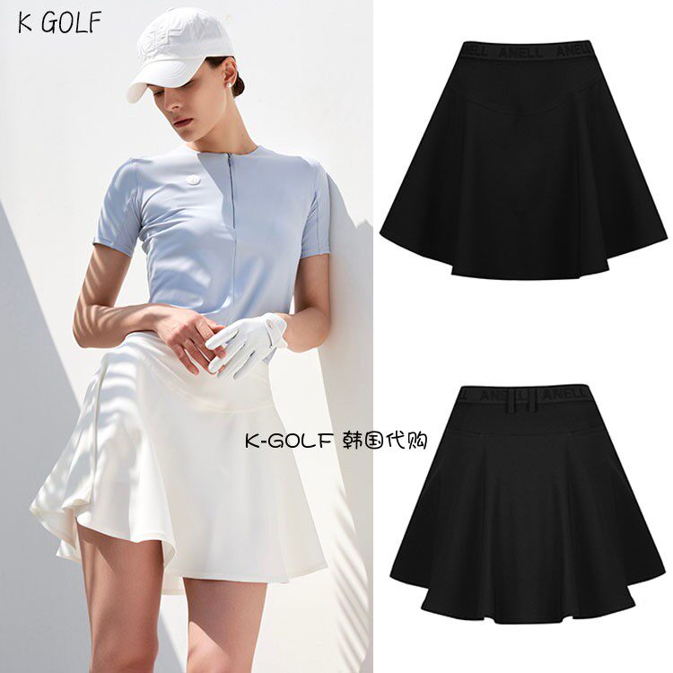 韩国代购ANELL高尔夫球服23年夏女喇叭短裙半身裙运动golf裙裤