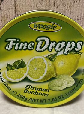 特价售卖 德国进口Woogie牌柠檬味糖果200g罐装 硬质糖果休闲零食