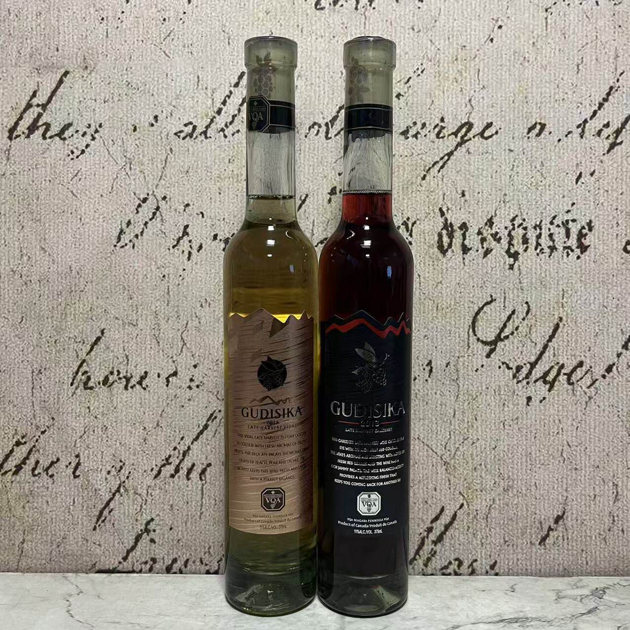 特价售卖 加拿大进口古蒂斯卡晚收白红葡萄酒375ml聚会酒水11%vol