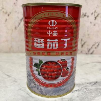 临期特卖 新疆中基番茄丁400g开罐即食 烹饪佐餐西红柿罐头番茄丁
