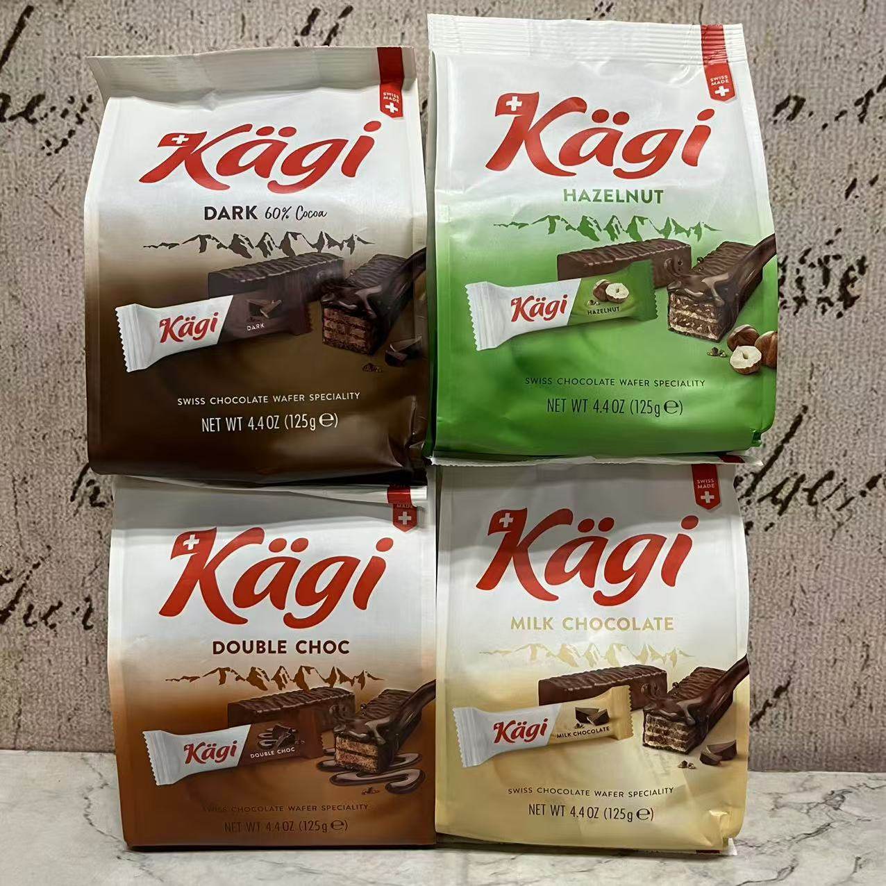 临期清仓特卖 瑞士进口Kagi卡奇迷你牛奶巧克力威化饼干125g袋装