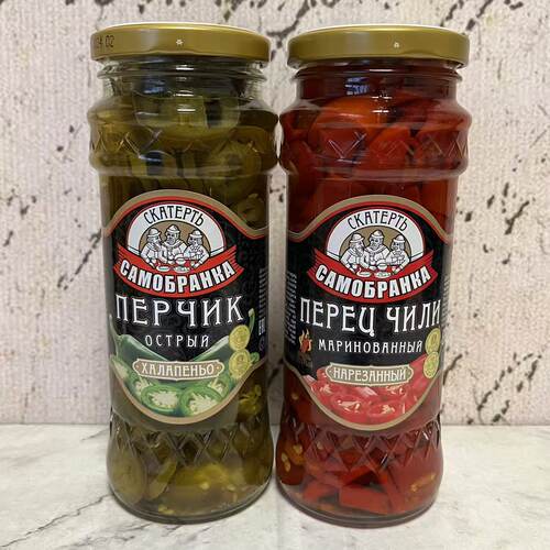 特价售卖 俄罗斯进口仨哥们腌制红辣椒350g 汉堡三明治配菜下饭菜
