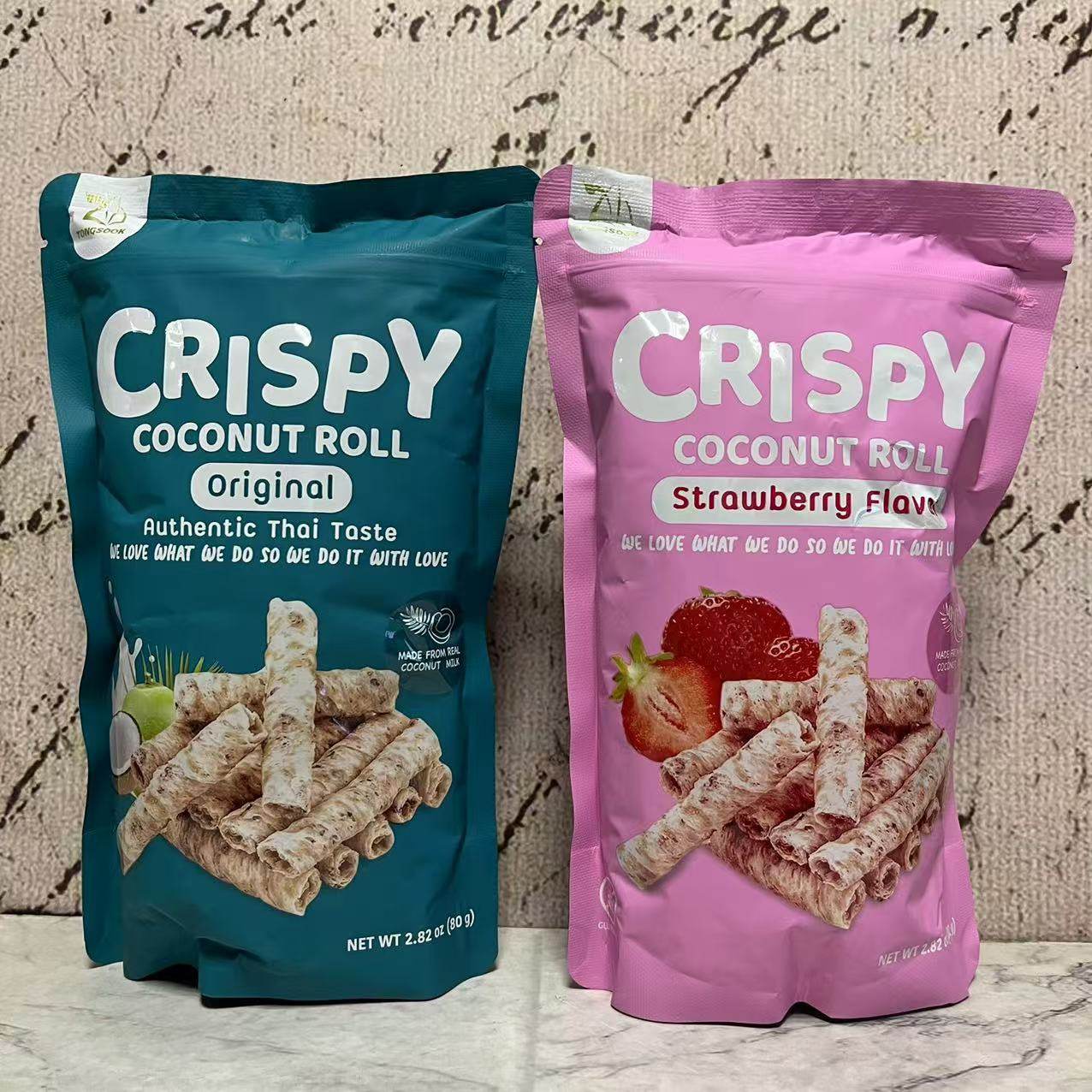 临期特卖 泰国进口同颂草莓味芝麻椰奶蛋卷(糕点)80g袋装休闲零食,零食/坚果/特产,蛋卷,淘宝优惠券,粉丝福利购,淘宝优惠卷