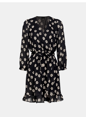 春秋新品PINKO ON26年女装花卉印花法式迷你V领连衣裙子101262A0O
