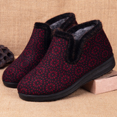 加绒保暖奶奶鞋 老北京布鞋 老年人女高帮加厚老太太鞋 老人棉鞋 冬季