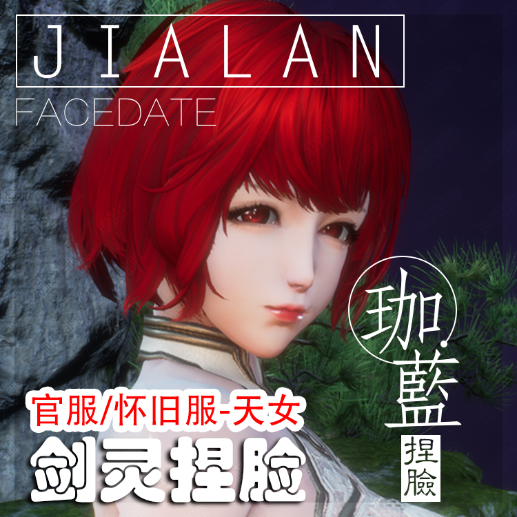 【珈蓝】剑灵捏脸 天女脸型数据 国服韩服国际服BNS私服可用 麦香