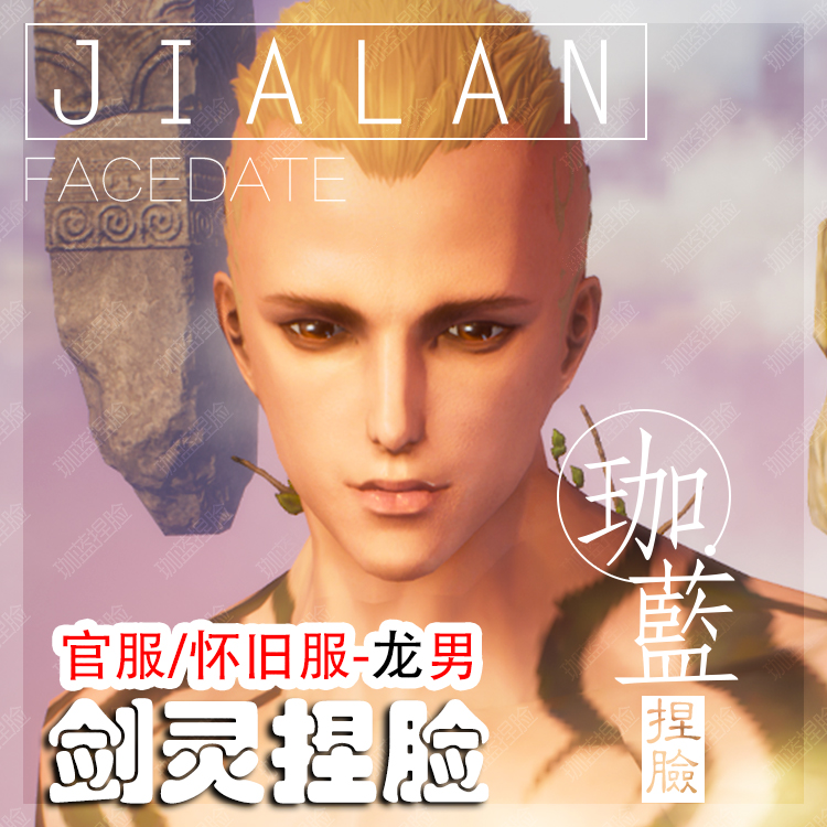 【珈蓝】剑灵捏脸 龙男脸型数据 国服韩服国际服BNS私服可用 大禹
