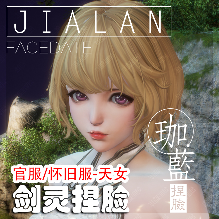 【珈蓝】剑灵捏脸 天女脸型数据 国服韩服国际服BNS私服可用 华筝