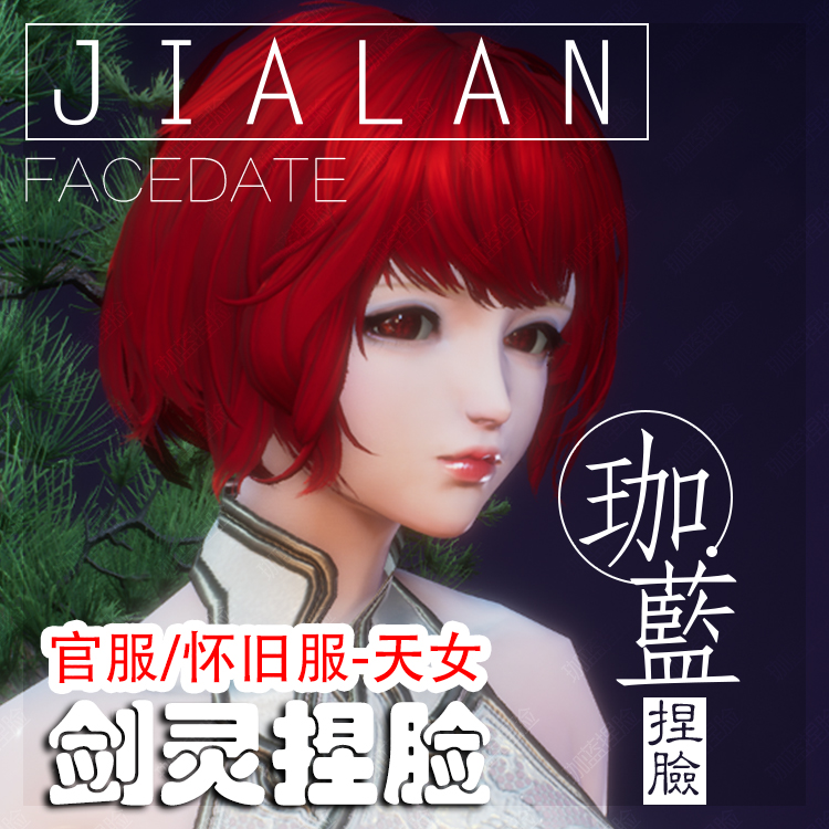 【珈蓝】剑灵捏脸 天女脸型数据 国服韩服国际服BNS私服可用 琥珀