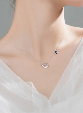 项链猫蛰s925小鲸鱼轻奢高级