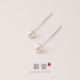 猫蛰S999足银天然淡水珍珠耳线精致简约百搭气质甜美女生纯银耳饰