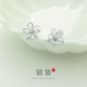 猫蛰S999银针双层花朵耳钉甜美清纯精致时尚 女生耳饰日常好看漂亮
