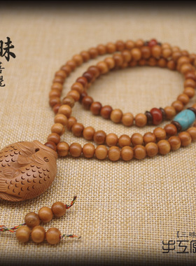 正宗桃木项链链饰品长毛衣