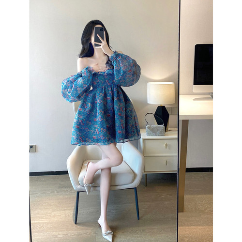 贵气小女人甜美纱网蓬蓬裙碎花