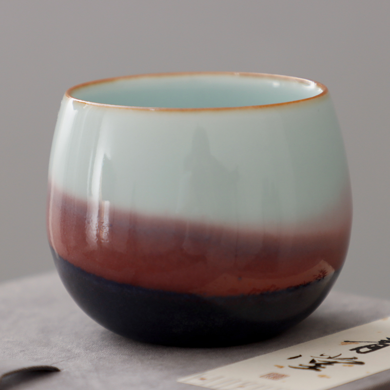香灰泥高温窑变传统美学茶杯