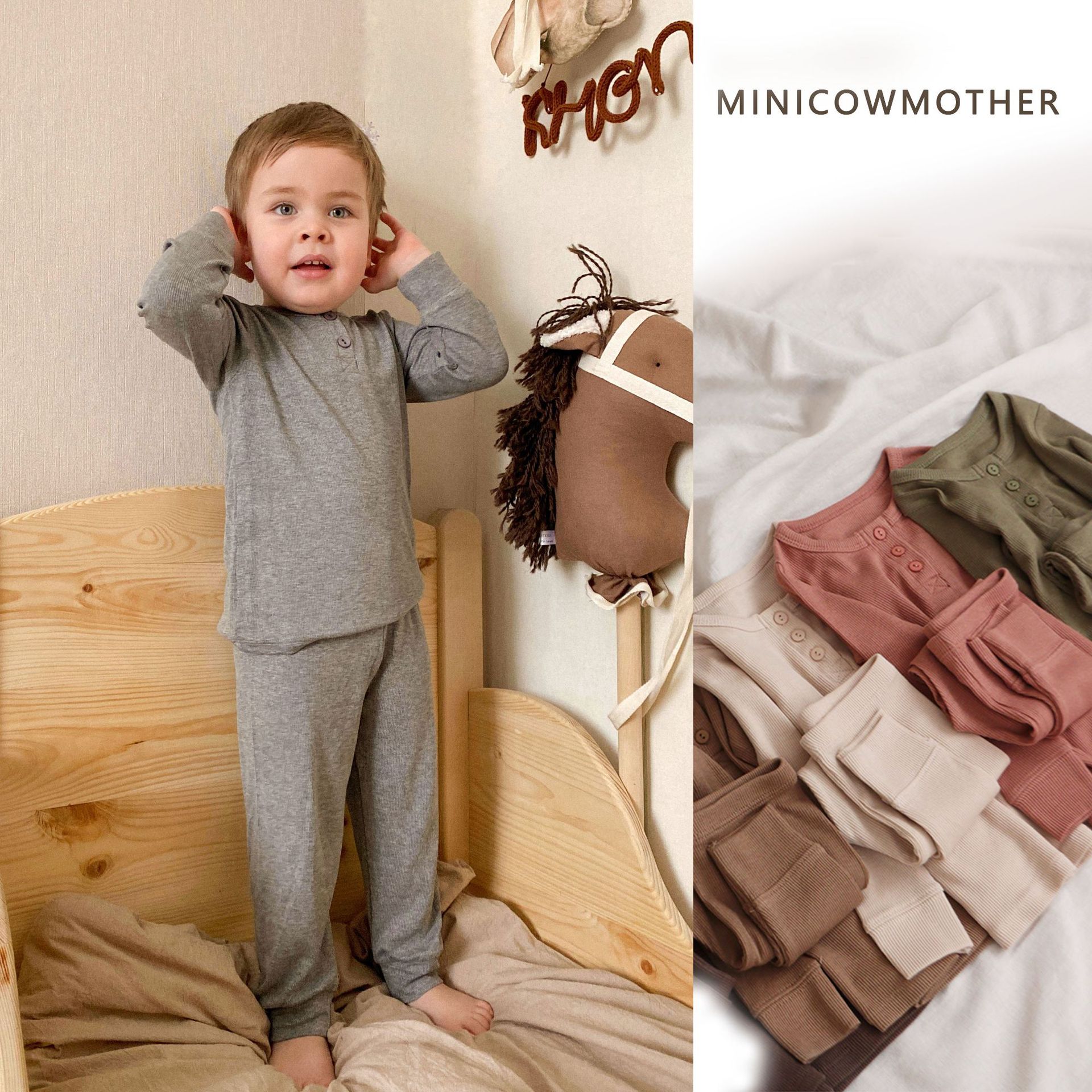 韩版儿童宝宝保暖春秋睡衣a类纯棉家居服内衣套装男女童睡衣秋衣