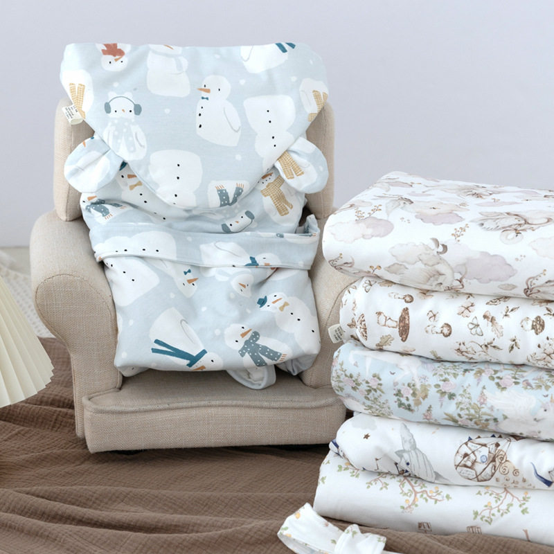 秋冬包被婴儿a类可拆卸脱胆被子新生儿加厚大尺寸抱被儿童包裹被