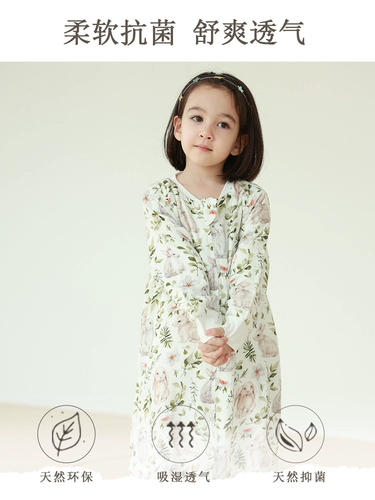 Детский спальный мешок, марлевый осенний брендовый лонгслив на четыре сезона