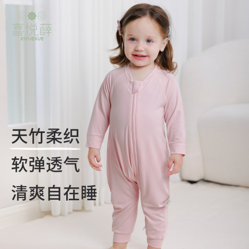 婴儿连体衣春夏薄款睡袋宝宝衣服