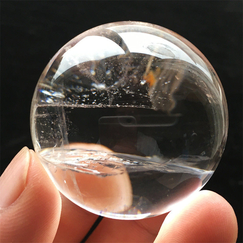 阿赛摆件白水晶彩虹球装饰纯天然
