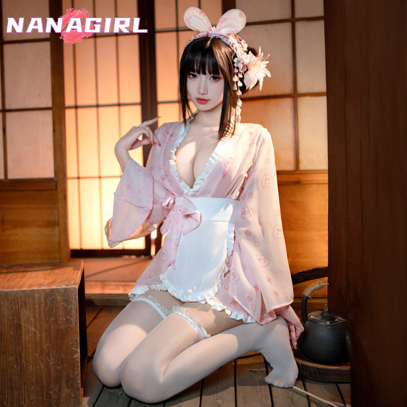 软糯小兔子日式改良和服女仆coCosplay女装/
