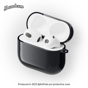 适用airpodspro2保护壳airpods3保护套aipods三代无线蓝牙耳机盒airpodsPro二代苹果耳机套airpods3代保护套