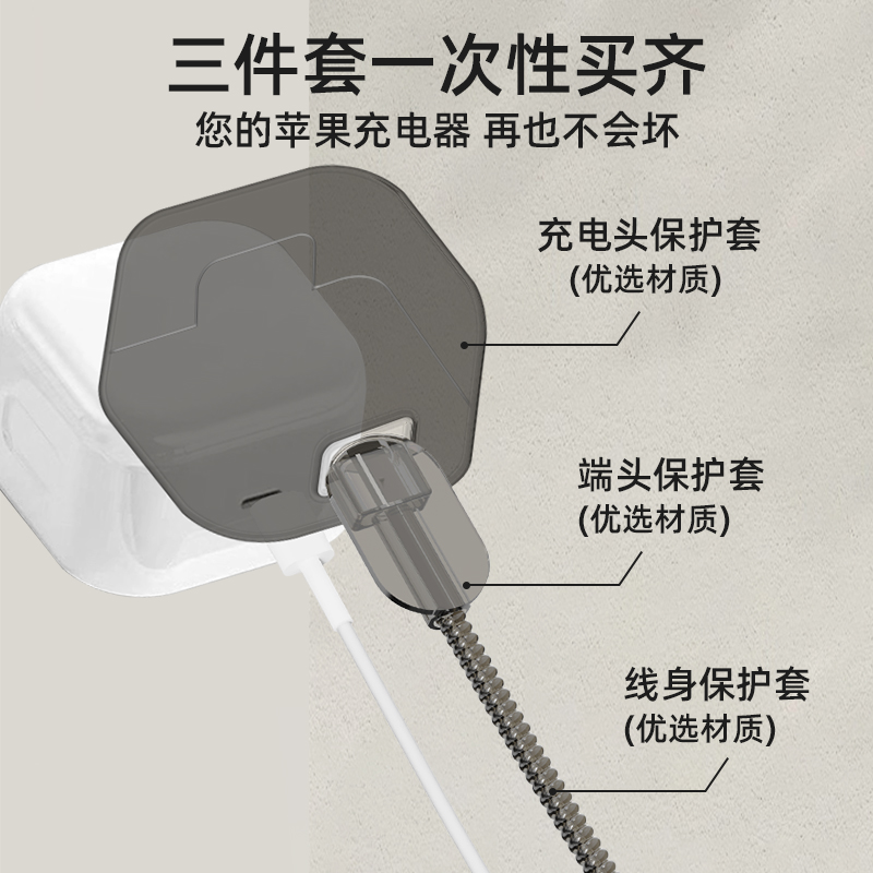 适用于40w苹果透明充电器保护套