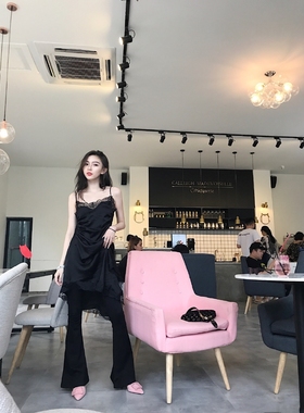 GOD.DESS百搭超弹力人见人爱修身显瘦裤子小鸡腿高腰开叉喇叭裤