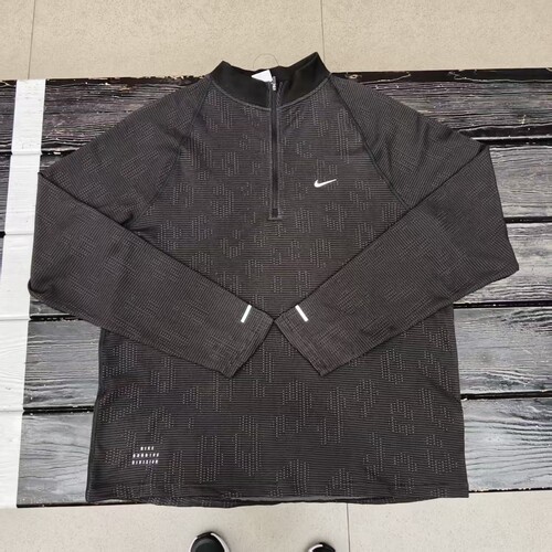 Nike半拉链立领速干跑步T恤男