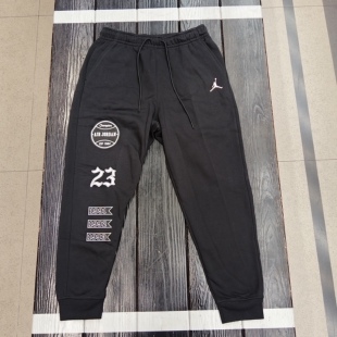 正品耐克AirJordan男秋冬运动休闲加绒保暖印花收脚长裤FN4620