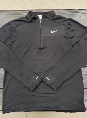 正品Nike耐克男子秋冬运动跑步训练加绒保暖反光立领长袖FZ1150