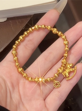 猫眼碎碎冰摇摇马蹦迪珠手链女