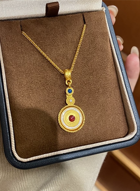 新中式宫廷风百转呈祥吊坠项链女