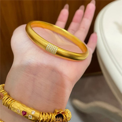 法传传承富贵满园泥鳅背实心手镯