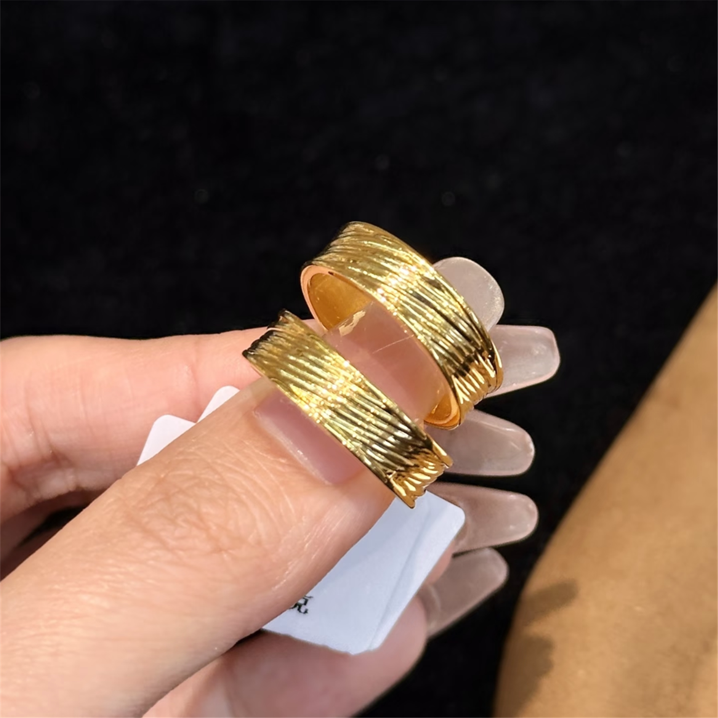 5D亮面硬金工艺超火千丝万缕戒指图片