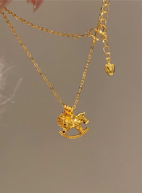 钛钢不掉色本命年马上有钱项链女