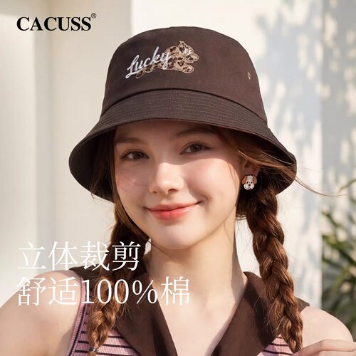 cacuss时尚刺绣渔夫帽