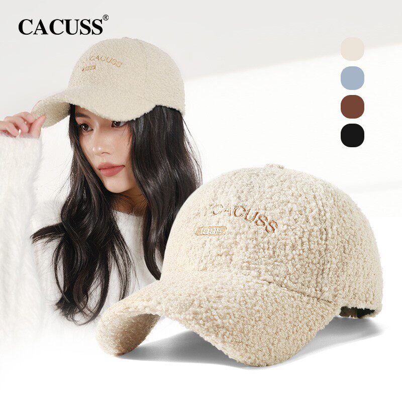 CACUSS泰迪绒棒球帽女秋冬保暖