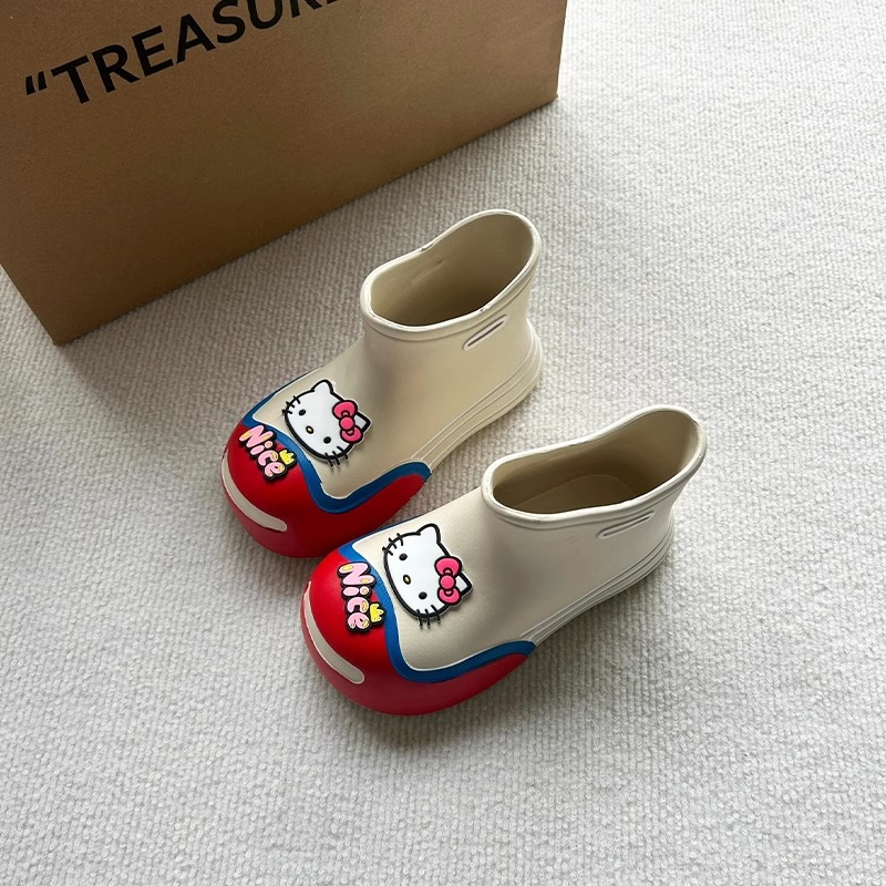 hellokitty雨鞋女款2025新款学生上学防水防滑高颜值外穿短筒靴子