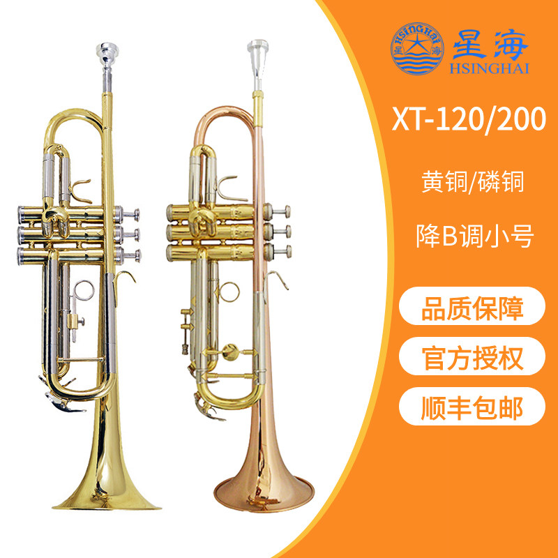 星海小号铜管乐 降B调 XT-120 XT-200 黄铜磷铜 舞台演奏型  顺丰