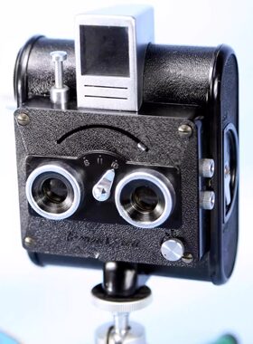 日本微型双眼立体相机Rocca Stereo 120胶卷胶片照相机复古收藏W2