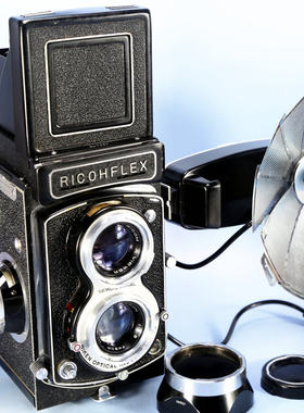 理光Ricohflex Dia L双反相机 120胶卷胶片中画幅复古收藏道具W10